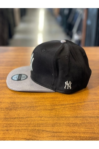 Ny Yankees Siyah Gri Hiphop Snapback Rapper Basket Cap Şapka Siyah - Gri