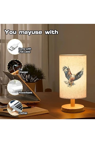 Willowhaven 24x10 Modern Yatak Başı Lambası - Zarif Kartal Tasarımı, Usb Güçlü, Oturma Odası Yatak Odası İçin Füme