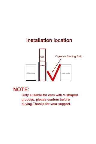 Seametal Araba Pencere Sızdırmazlık Şeridi V Şekli Araba Yan Pencere Sızdırmazlık Şeridi Oto Kauçuk Yan Pencere Kapı Aks. 56418558