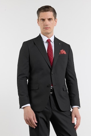 İmza Siyah Kırlangıç Yaka 6 Drop Slim Fit Tam Astar Esnek Takım Elbise 1001260158