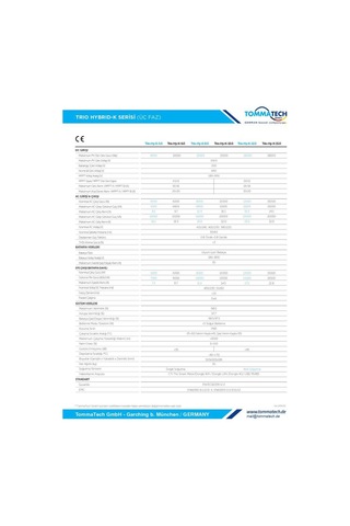 Tommatech Trio Hybrid K 8.0kw Üç Faz İnverter Ong-tt-30-hy-8.0-t-tf-h