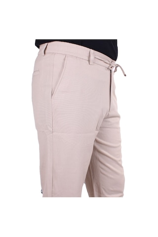 Dagoster Dmg23-619712 Bej Normal Bel Düz Paça Jogger Erkek Pantolon Bej