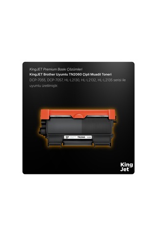 Kingjet Brother Uyumlu Tn-2060 Standart Kapasiteli 4'lü Paket Uyumlu Toner