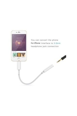 Lightning To Headphone Adapter - Dişi Giriş Aux - Aux Dönüştürücü