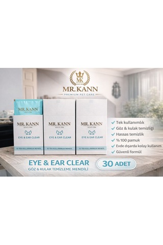 Kedi & Köpek Göz & Kulak Hijyen Bakım Seti Mr.kann