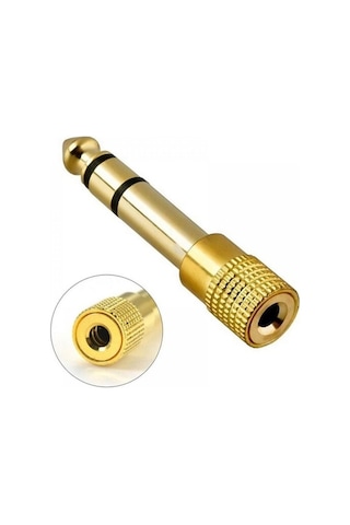 6.3 mm Erkek To 3.5 mm Dişi Çevirici Dönüştürücü Jak Adaptör