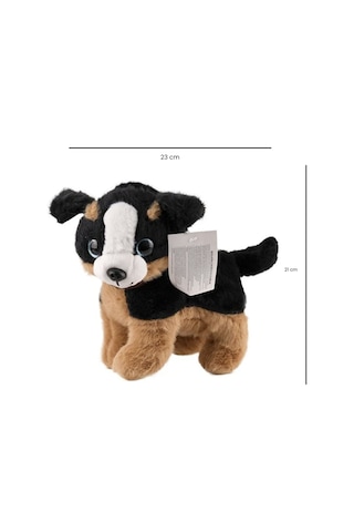 Sesli Peluş Köpek - 2309033 - Kahverengi-siyah Çok Renkli