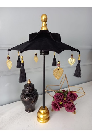 Dekoartif Bali Şemsiye 60 Cm SIYAH KADIFE