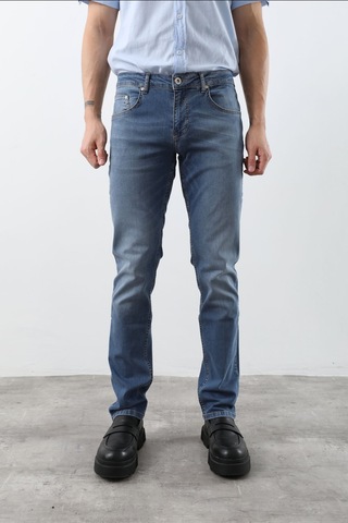 Banny Jeans Erkek Likralı Regular Fit Düz Jean Pantolon Mavi Mavi