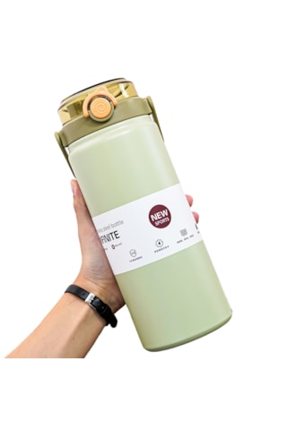 316 Paslanmaz Çelik Termos Bardak 1000ml Büyük Kapasiteli-yeşil