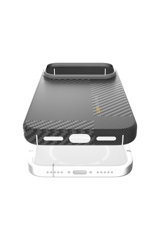 Iphone Uyumlu 17 Pro Max Kılıf M-safeli 600d Metal Kamera Çerçeveli Raptic Aramid Fiber Geotik Serisi Siyah Siyah