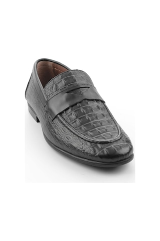 Siyah Hakiki Deri Erkek Loafer Ayakkabı E01594004103 Siyah