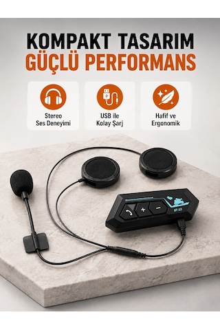Bay Bt22 Kablosuz Kask Kulaklığı Bluetooth 5.0, Intercom, Su Geçirmez Ve Uzun Ömürlü Batarya Yeni Nesil Najma 86460842