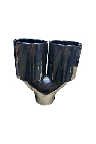Krom 2 Li Yuvarlak Model 90mm Egzoz Ucu