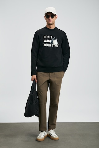 Lufian 112030173 Henry Erkek Sweatshirt Siyah