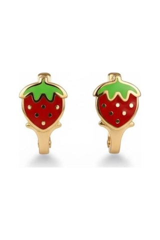 Çgk Çiğdem Gürel Kuyumculuk Çilek Çocuk Altın Küpe Gold