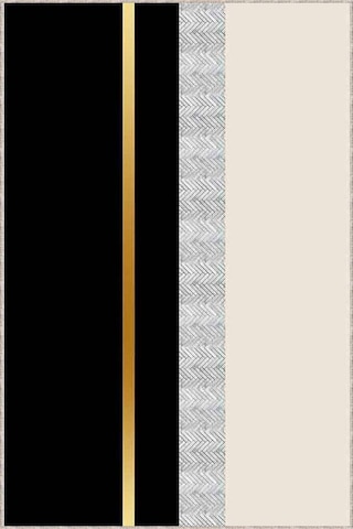Siyah Gold Kaymaz Taban Modern Kesme Rulo Yolluk Halı Vh012n11