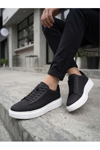 Gamelu Nevermınd Erkek Bez Memory Foam Sneaker Ayakkabı Siyah