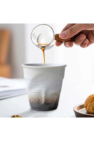 Suntek Magideal Düzensiz Kahve Kupa İçme Bardağı 6.7 Oz Çay Beyaz