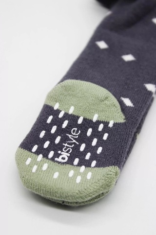 Tekli Puan Kaymaz Havlu Külotlu Çorap Antrasit Çok Renkli