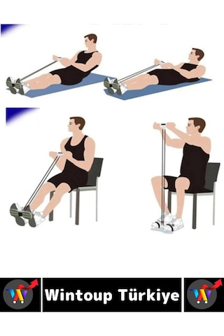 Egzersizaleti Fitness Aerobik Yoga Esneme Evde Spor Egzersiz Alt Vücut Karın Bacak Egzersiz Lastiği Çok Renkli