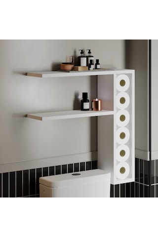 Tiny Duvar Rafı Duvara Monte, Modern Tasarım Beyaz