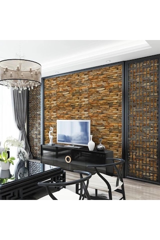 Nw47 Koyu 3D Kendinden Yapışkanlı 3D Dekoratif Duvar Kağıdı Panel