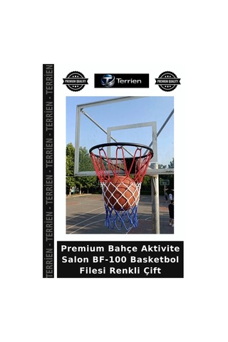 Premium Bahçe Aktivite Salon Bf-100 Basketbol Filesi Renkli Çift