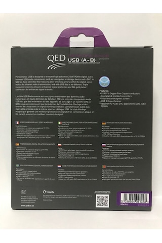 QED QE-6901 Performance USB A-B Graphite Kablo 1,5 m