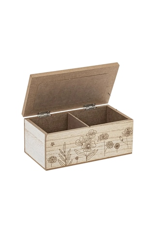 Decor Point Çıkartmalı Kapaklı Poşet Çay Kutusu 16x9x7 Cm 291243916 Beyaz