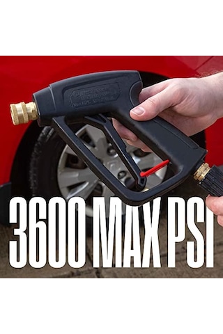 Outdoor Power Equipment Pwsg Kısa Basınçlı Yıkama Tabancası 3600 Psı, M22 Konektör, Siyah
