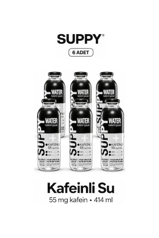 Suppy Vitamin Water Kafeinli İçecek 6 Adet 414 Ml