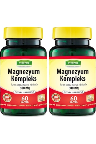 Vitapol Magnezyum Kompleks 600 mg 2 x 60 Kapsül