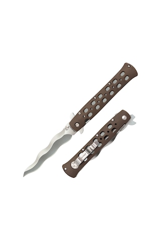 Cold Steel Ti-lite Zytel Handle Kris Blade Kamp Çakı Kahverengi 48559747