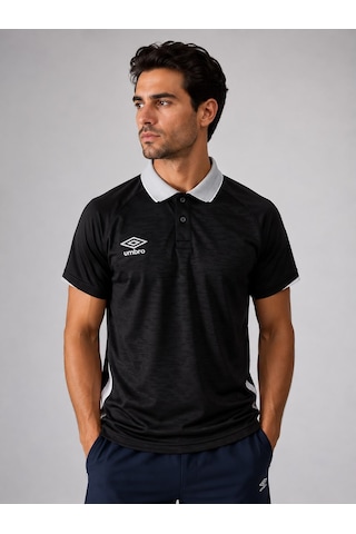 Umbro Vectör Kamp Erkek Siyah Polyester Polo Yaka Spor Tişört Tf0614