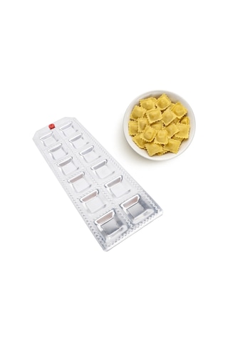 Kosona Alüminyum Çift Taraflı 12 Lü Kare Manti Kalıbı - Ev Ve Restoranlar İçin Pratik Hamur İşleme Aleti Diğer