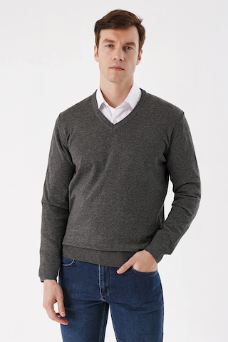 Morven Basic Dinamik Fit Rahat Kesim V Yaka Triko Kazak 99kc017004050 Antrasit