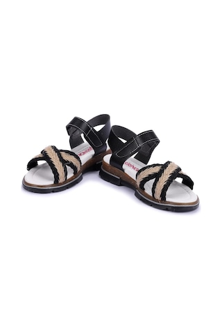 Kiko Kids Şb 2843-47 Orto pedik Kız Çocuk Sandalet Terlik Siyah