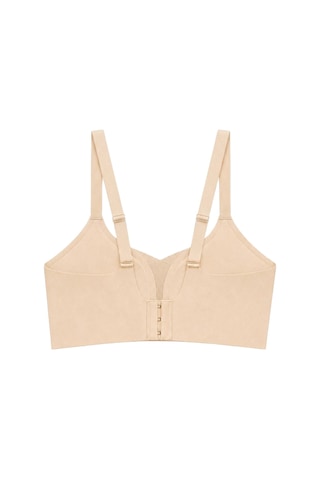 Cottonill Seamless Bra - Nuvia Ten Lazer Kesim Klipsli Önden Açılabilir Rib Dokulu Dikişsiz Emzirme Sütyeni