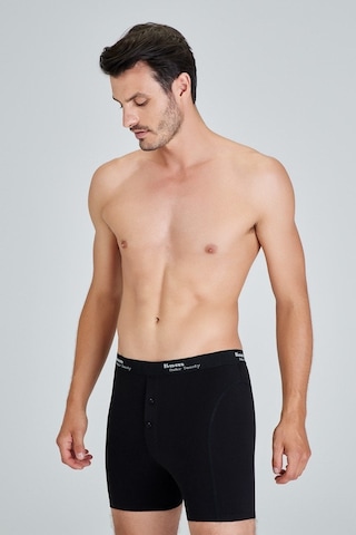 Kom Long Şort Erkek Boxer Beyaz