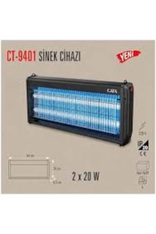 Cata Sinek Öldürücü Cihaz 2x20 Watt 40m² Ct-9401