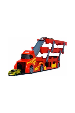 3 Katlı 3 Araçlı Transporter Oyun Seti- Kırmızı