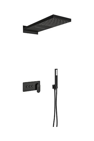 Fause Fau110-B Ankastre Comfort Panel Şelale Duş Seti Siyah