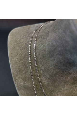 925 Ayar Gümüş Kolye Zinciri Model1 - Gümüş Renk -44cm Gümüş