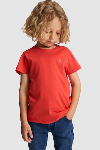U.s. Polo Assn. Erkek Çocuk Kırmızı Tişört Basic 50325555-vr213 Rısk Red