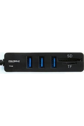 Polygold Pg 289 Usb 3.0 Çoklayıcı 3 Port 1 Tb Usb Hub Sd/Tf Giriş