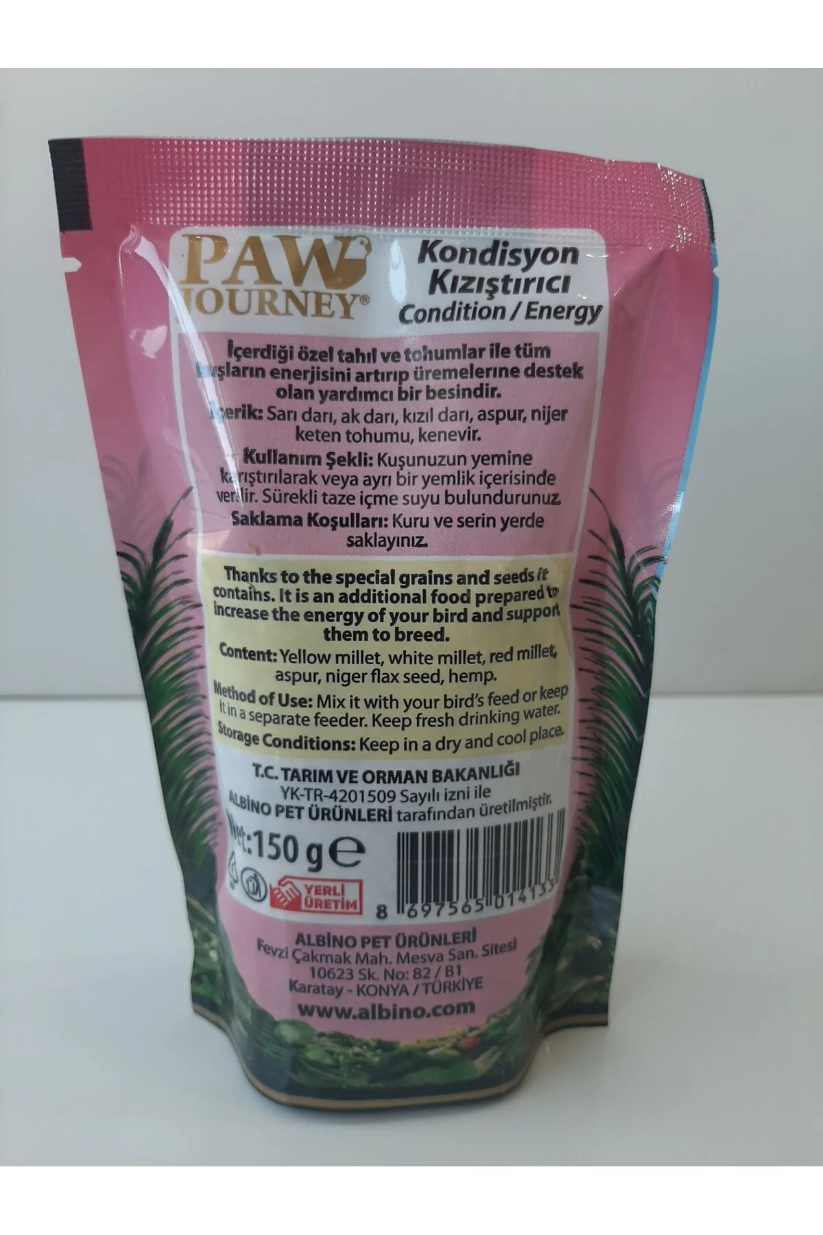 Journey Kondisyon/kızıştırıcı 150gr Kuş Yemi 2 Adet