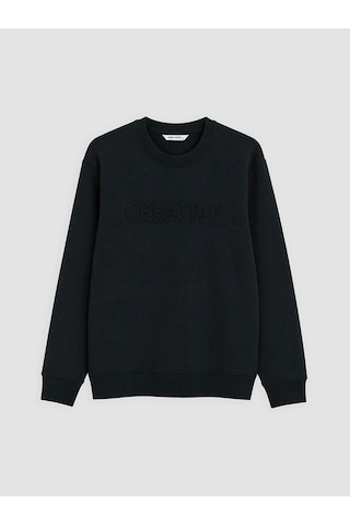 Lcw Vision Antrasit Bisiklet Yaka Kalın Erkek Sweatshirt