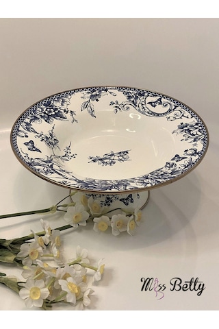 Miss Betty Blue Life Emaye Ayaklı Meyvelik 30 Cm