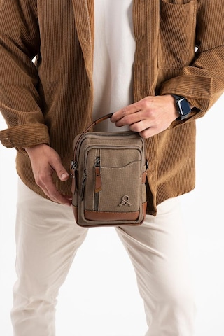 Kanvas Kumaş Erkek Postacı Çanta Omuz Çantası 20 12 Cm Çapraz Askılı Omuz Çantası Mega Çanta Siyah